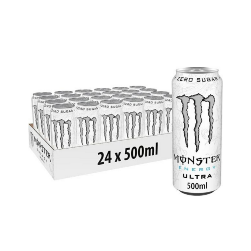 24 cans of white monster energy