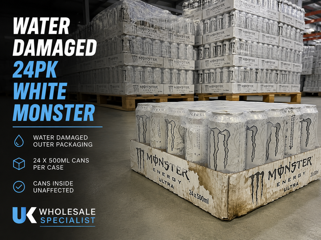 24 cans of white monster energy